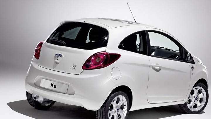 2008 Ford Ka Tattoo Side Back Pose in White N White Background